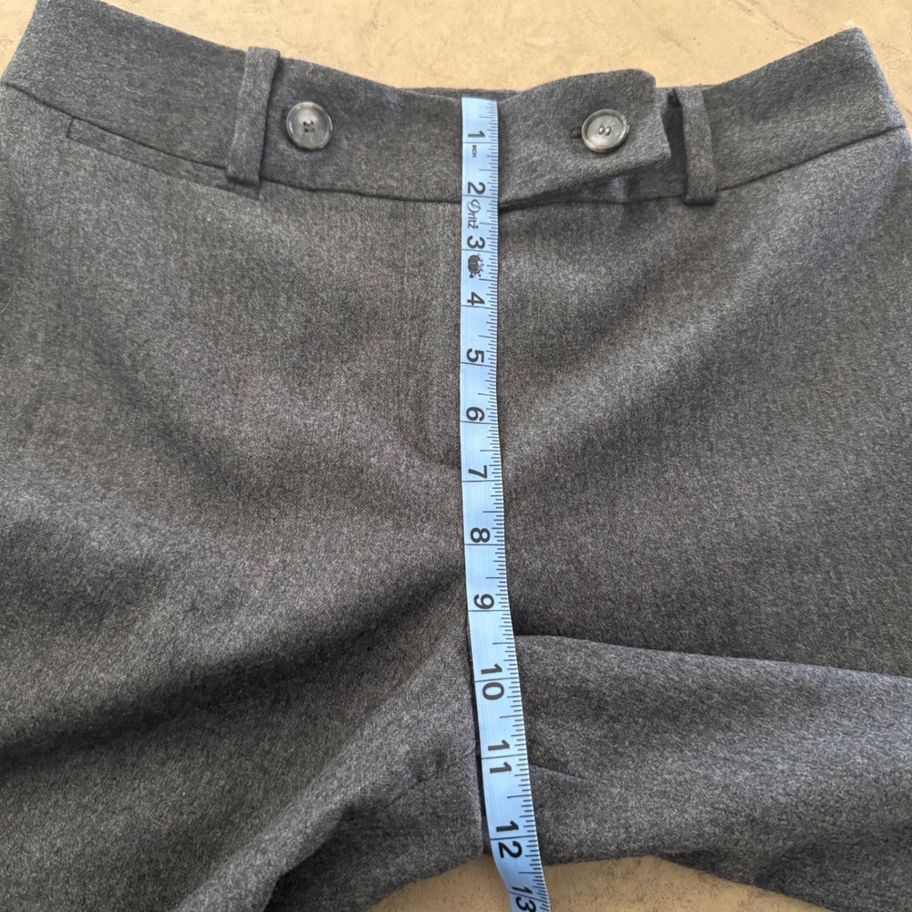 Ann Taylor Womens Gray Wool Cashmere Blend Wide Leg Dress Pants Trousers Size 4 - Picture 9 of 11
